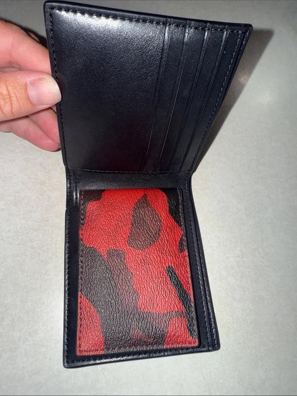 Coach camo wallet